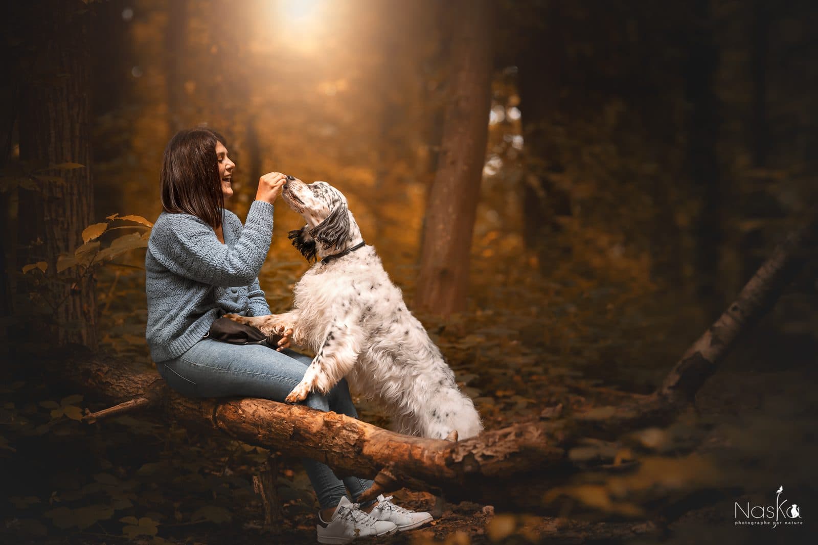 Aurélie Maillard avec son chien